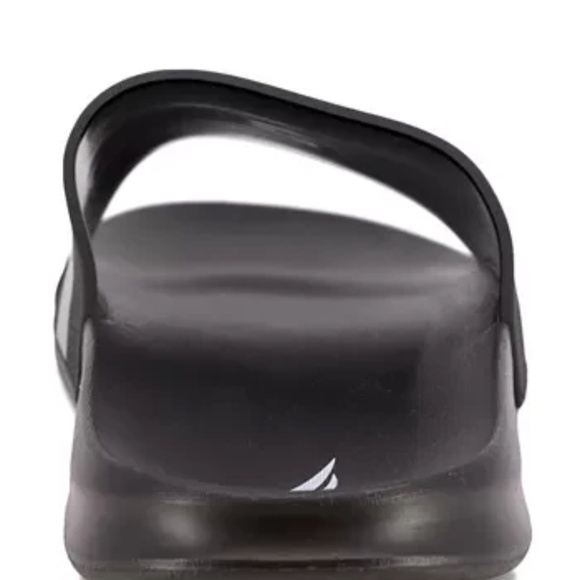 NEW Men's Nautica Black Two Tone Logo Slide Slippers 10 - Picture 5 of 9